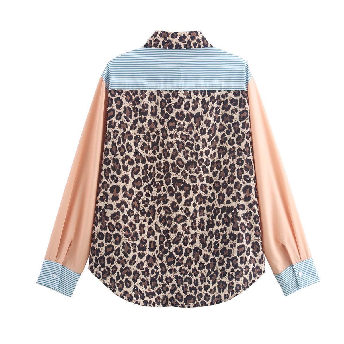 Women Retro Loose Casual Collared Long Sleeve Shirt - Venus Trendy Fashion Online