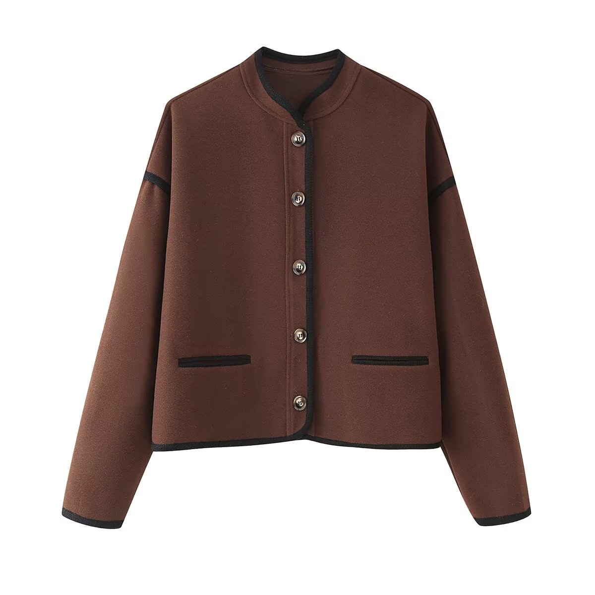 Women Stylish Graceful Simple Soft Woolen Jacket Coat