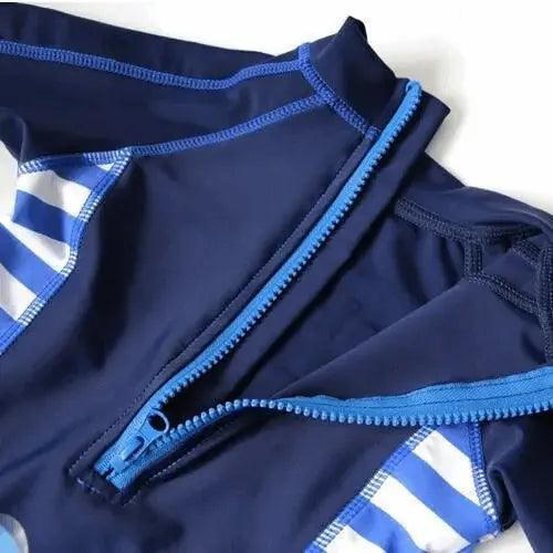 2 Pcs Boys Cute Whale Printed Short Sleeves One-Piece Swimwear And Cap - Venus Trendy Fashion Online