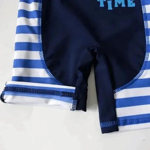 2 Pcs Boys Cute Whale Printed Short Sleeves One-Piece Swimwear And Cap - Venus Trendy Fashion Online