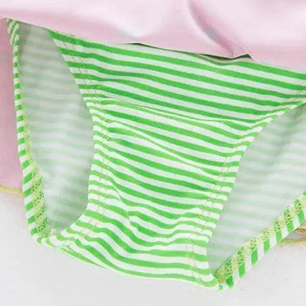 3 Pcs Girl Watermelon Pattern Swimsuit And Bathing Cap - Venus Trendy Fashion Online