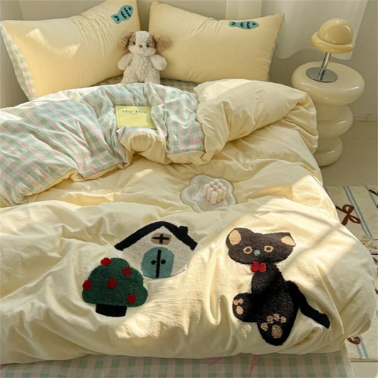Cartoon's Trendy Autumn And Winter Bedding Set