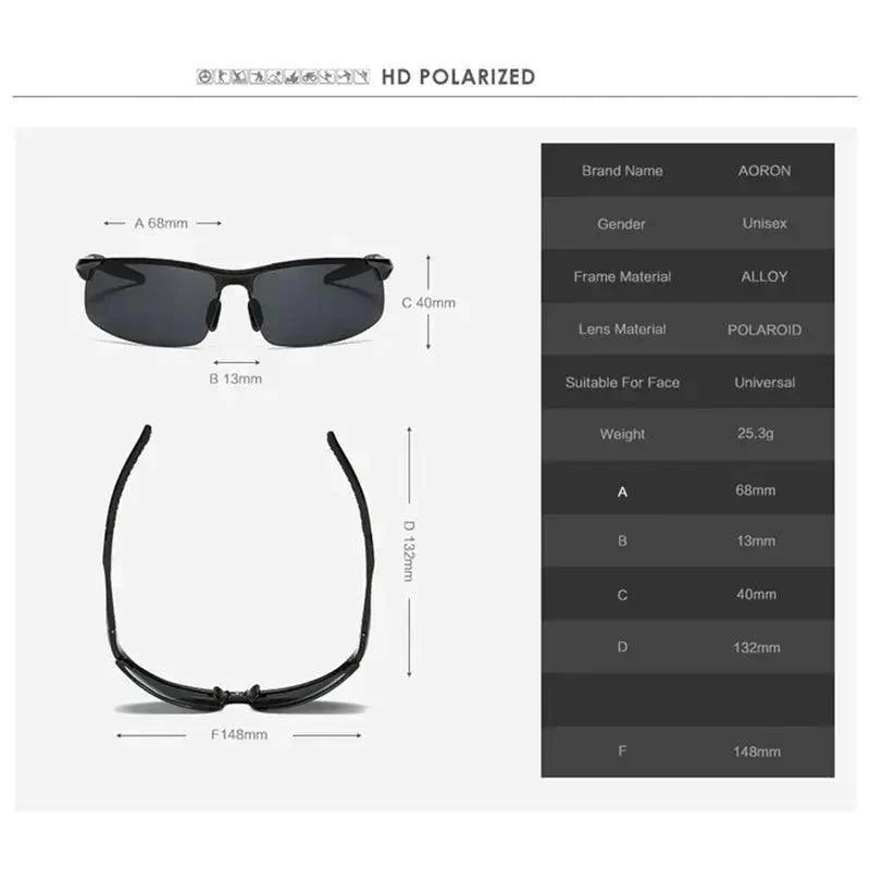 AORON Driving Polarized Sunglasses Aluminum Magnesium Frame Sport Sun Glasses Driver Retro Goggles Sunglass UV400 Anti-Glare - Venus Trendy Fashion Online