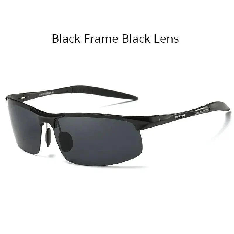 AORON Driving Polarized Sunglasses Aluminum Magnesium Frame Sport Sun Glasses Driver Retro Goggles Sunglass UV400 Anti-Glare - Venus Trendy Fashion Online