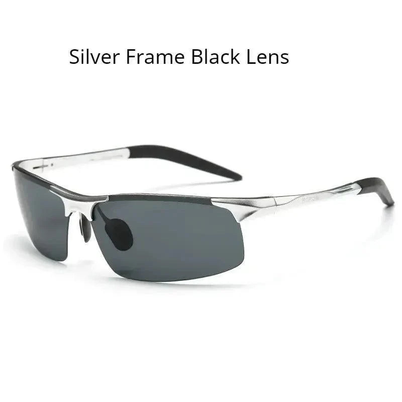 AORON Driving Polarized Sunglasses Aluminum Magnesium Frame Sport Sun Glasses Driver Retro Goggles Sunglass UV400 Anti-Glare - Venus Trendy Fashion Online