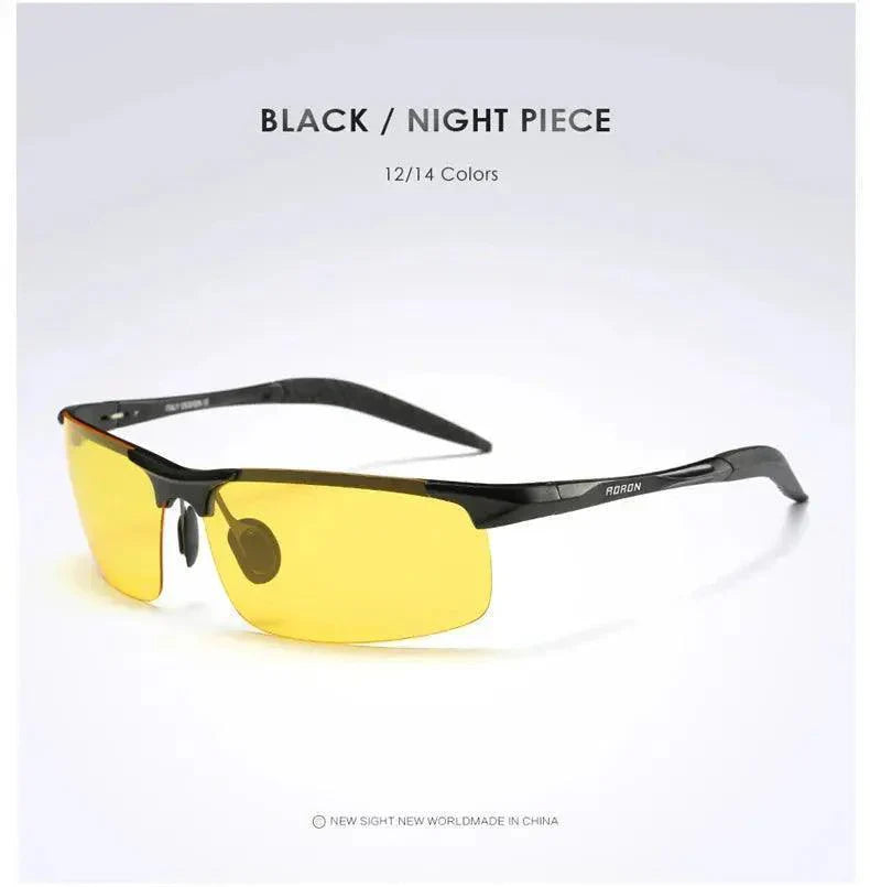 AORON Driving Polarized Sunglasses Aluminum Magnesium Frame Sport Sun Glasses Driver Retro Goggles Sunglass UV400 Anti-Glare - Venus Trendy Fashion Online