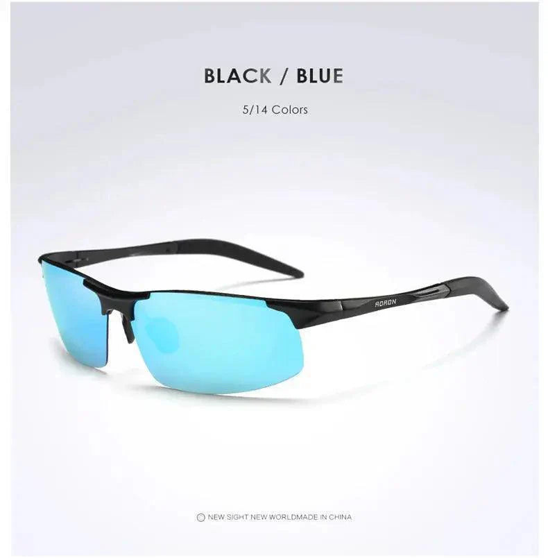 AORON Driving Polarized Sunglasses Aluminum Magnesium Frame Sport Sun Glasses Driver Retro Goggles Sunglass UV400 Anti-Glare - Venus Trendy Fashion Online