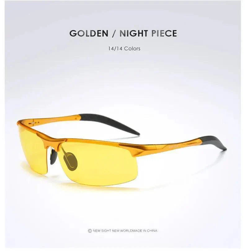 AORON Driving Polarized Sunglasses Aluminum Magnesium Frame Sport Sun Glasses Driver Retro Goggles Sunglass UV400 Anti-Glare - Venus Trendy Fashion Online