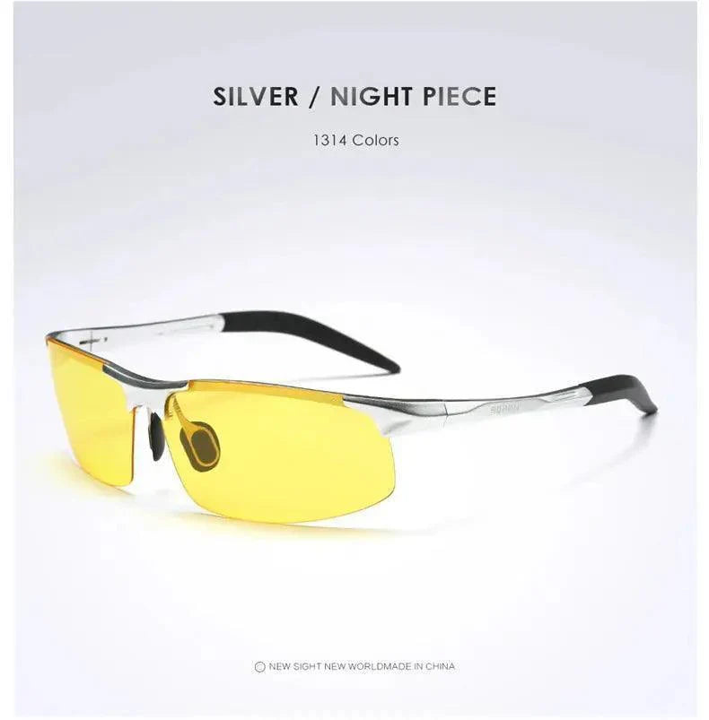 AORON Driving Polarized Sunglasses Aluminum Magnesium Frame Sport Sun Glasses Driver Retro Goggles Sunglass UV400 Anti-Glare - Venus Trendy Fashion Online