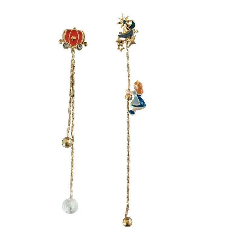 S925 Needle mermaid /Cinderella /Snowy Princess/ Alice in wonderland Earrings - Venus Trendy Fashion Online