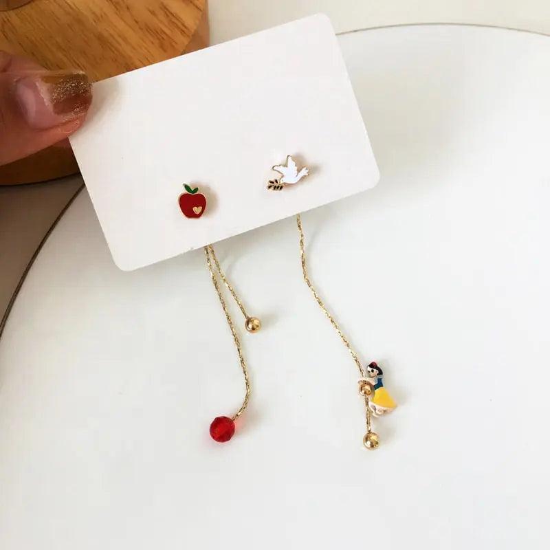 S925 Needle mermaid /Cinderella /Snowy Princess/ Alice in wonderland Earrings - Venus Trendy Fashion Online