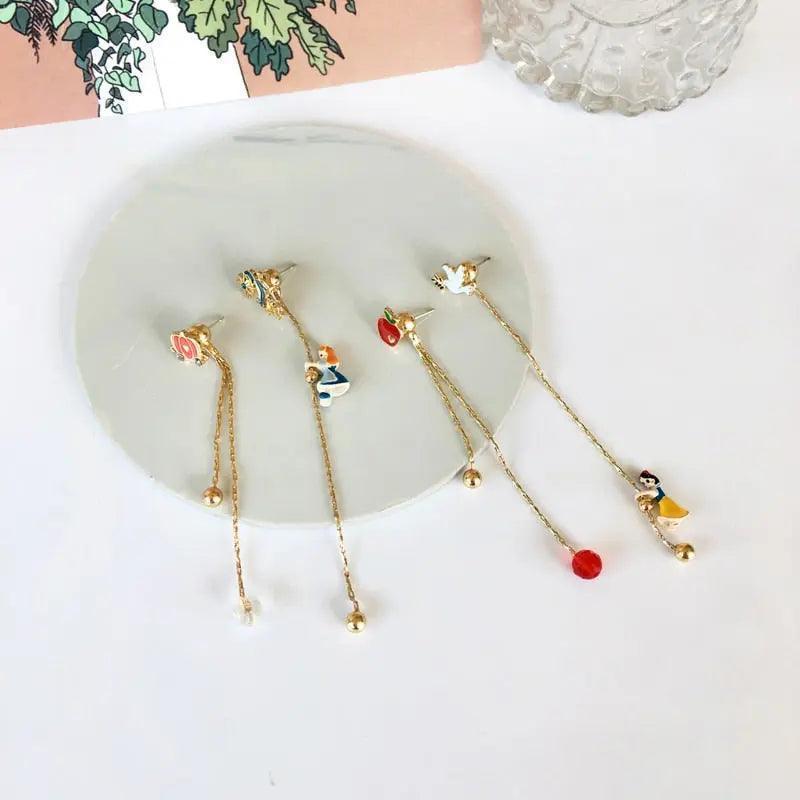 S925 Needle mermaid /Cinderella /Snowy Princess/ Alice in wonderland Earrings - Venus Trendy Fashion Online