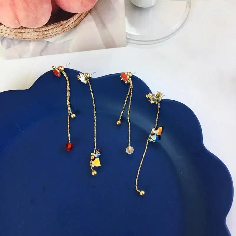 S925 Needle mermaid /Cinderella /Snowy Princess/ Alice in wonderland Earrings - Venus Trendy Fashion Online