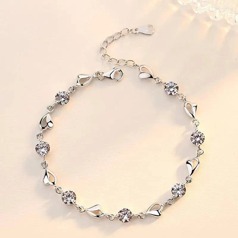 Fashionable Sweet Heart Shape Zircon Bracelets - Venus Trendy Fashion Online
