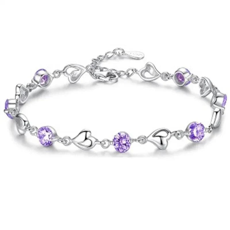 Fashionable Sweet Heart Shape Zircon Bracelets - Venus Trendy Fashion Online