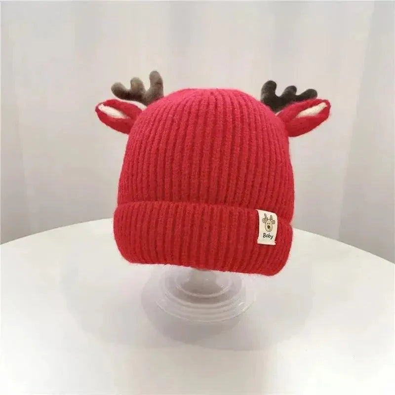 Autumn Winter Knitted Baby Beanie Cute Deer Ear Thick Warm Hat - Venus Trendy Fashion Online
