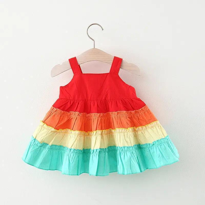 Baby Girls Rainbow Suspender Princess Dress - Venus Trendy Fashion Online