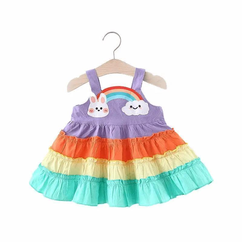 Baby Girls Rainbow Suspender Princess Dress - Venus Trendy Fashion Online