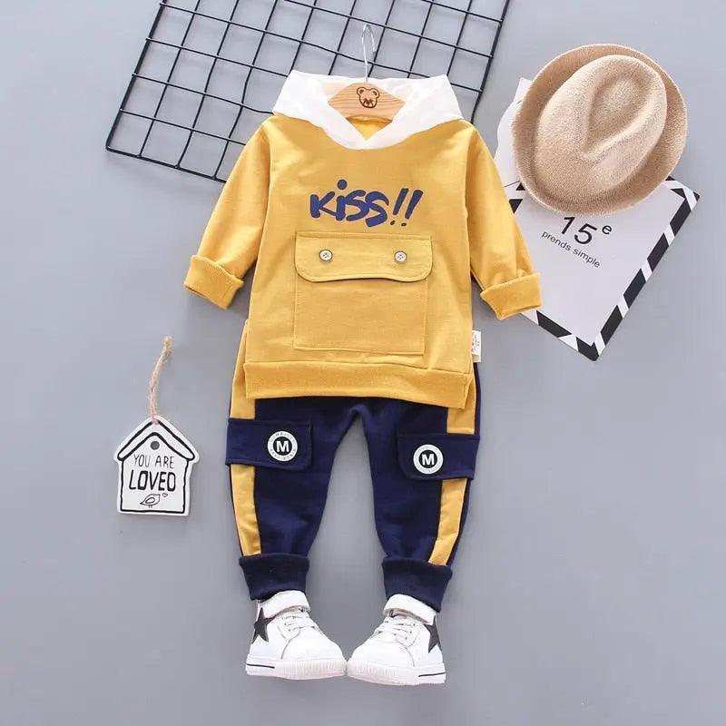 Boys Long Sleeves Outfits Clothing Hoodie + Trousers - Venus Trendy Fashion Online