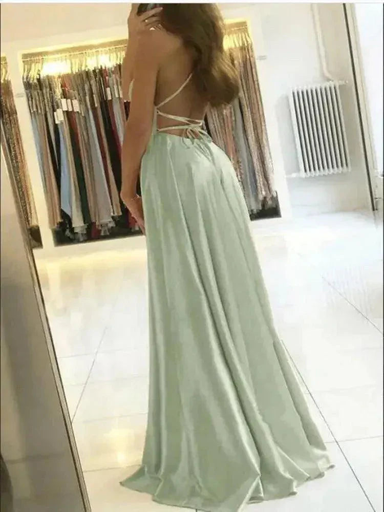 Burgundy Satin Beach Maxi Women Dress - Venus Trendy Fashion Online