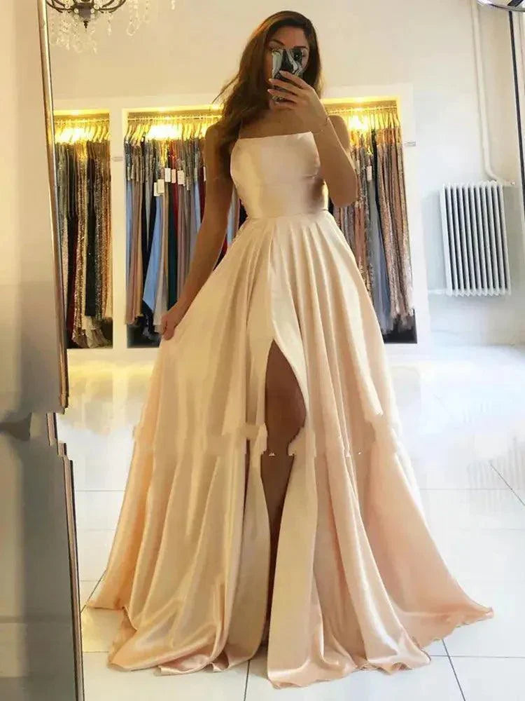 Burgundy Satin Beach Maxi Women Dress - Venus Trendy Fashion Online