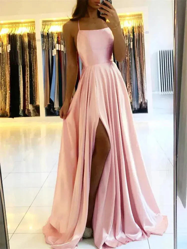 Burgundy Satin Beach Maxi Women Dress - Venus Trendy Fashion Online