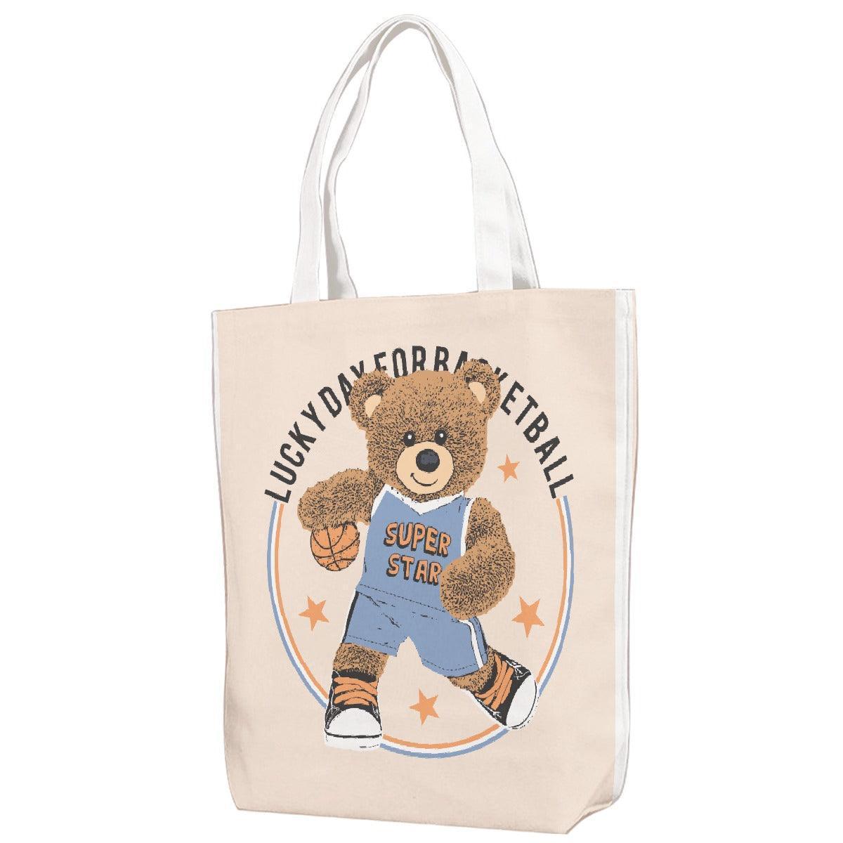 Cute Bear Canvas Bag With Shoulder Strap - Venus Trendy Fashion Online