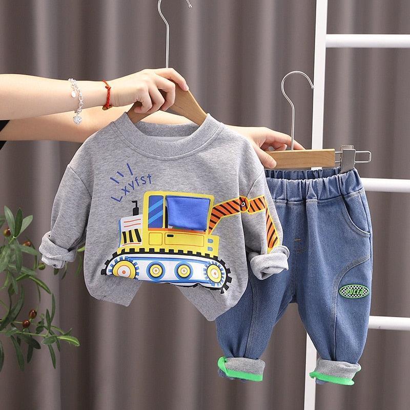 Children Hooded Jacket with Pants 2Pcs - Venus Trendy Fashion Online
