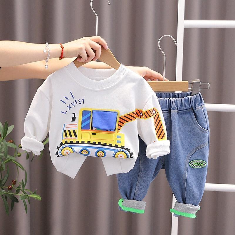 Children Hooded Jacket with Pants 2Pcs - Venus Trendy Fashion Online