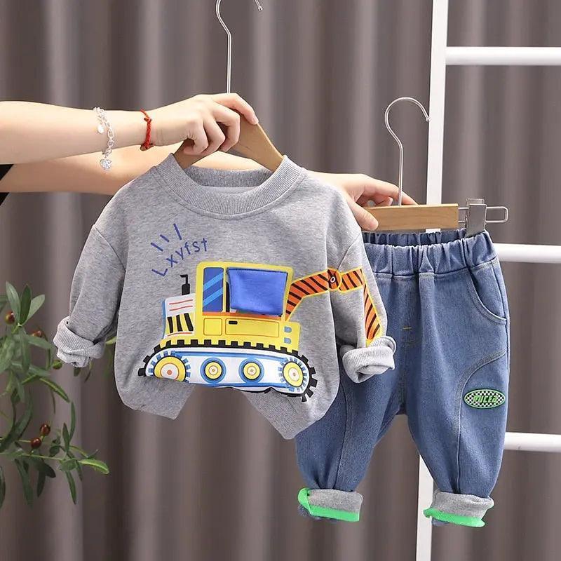 Children Hooded Jacket with Pants 2Pcs - Venus Trendy Fashion Online