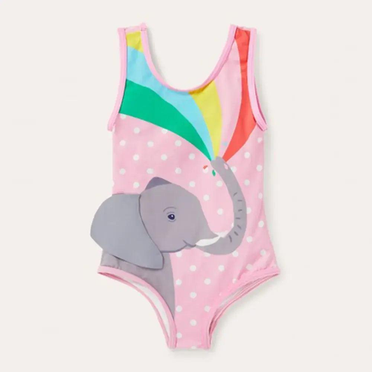 Children Kids Baby Fashion Girls Cartoon Elephant Print One Piece Swimsuit - Venus Trendy Fashion Online