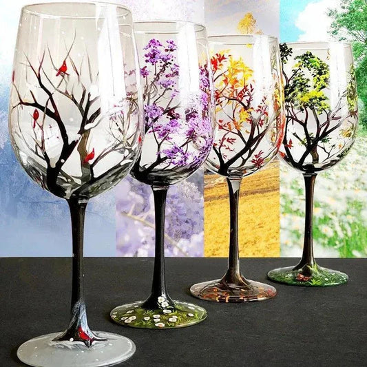 Creative Four Seasons Tree Wine Glass - Venus Trendy Fashion Online