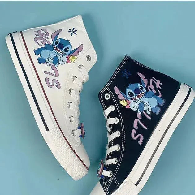 Cute Cartoon Little Monster Pattern Canvas Shoes - Venus Trendy Fashion Online