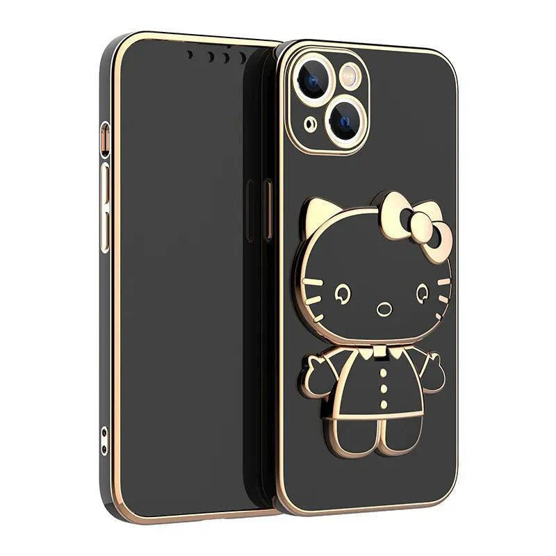 Cute Hello Kitty Mirror Bracket Holder Case For iPhone - Venus Trendy Fashion Online