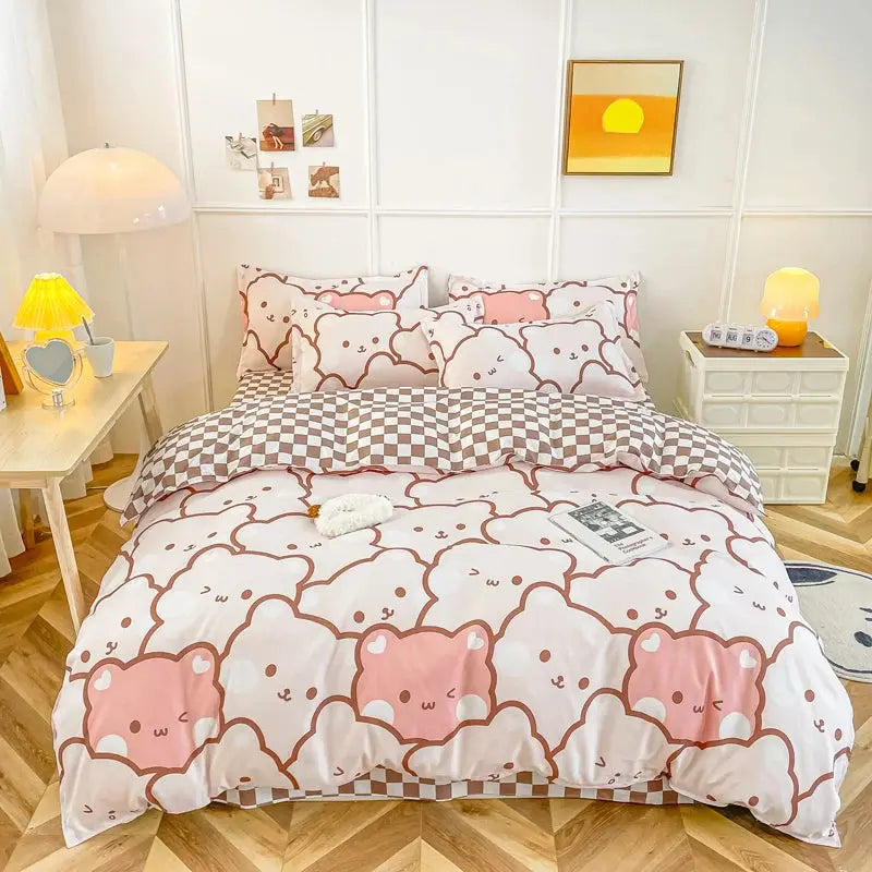 Cute Style Double Bed Sheet Set - Venus Trendy Fashion Online