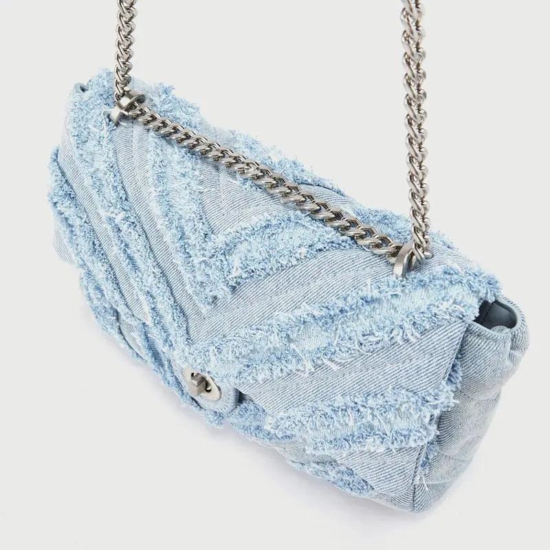 Denim Chain Bag - Venus Trendy Fashion Online