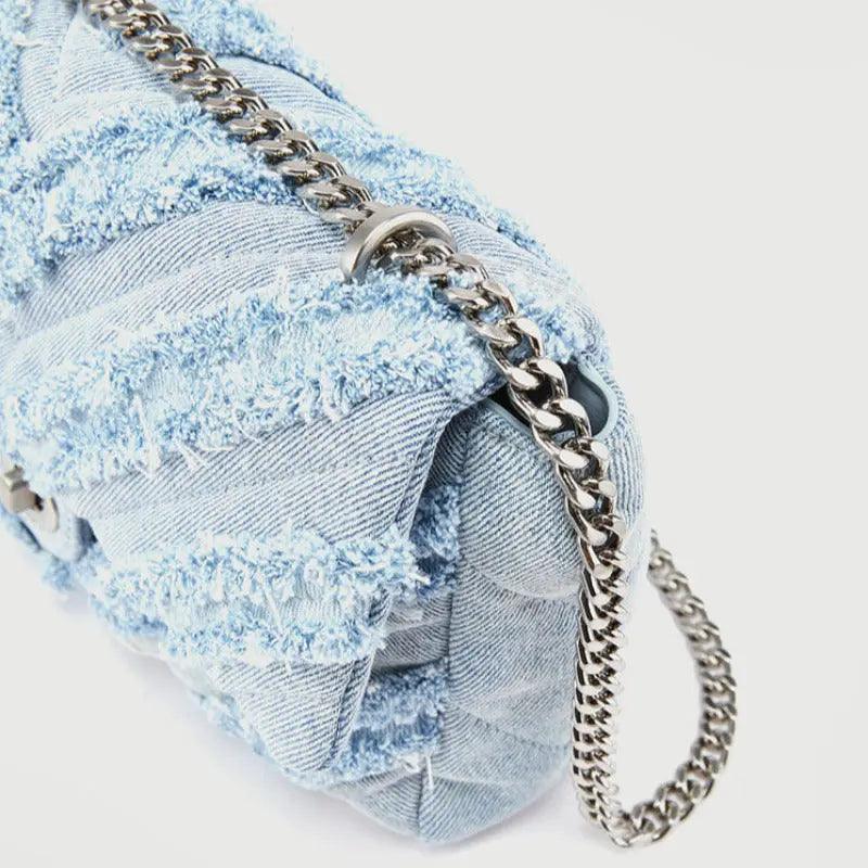 Denim Chain Bag - Venus Trendy Fashion Online