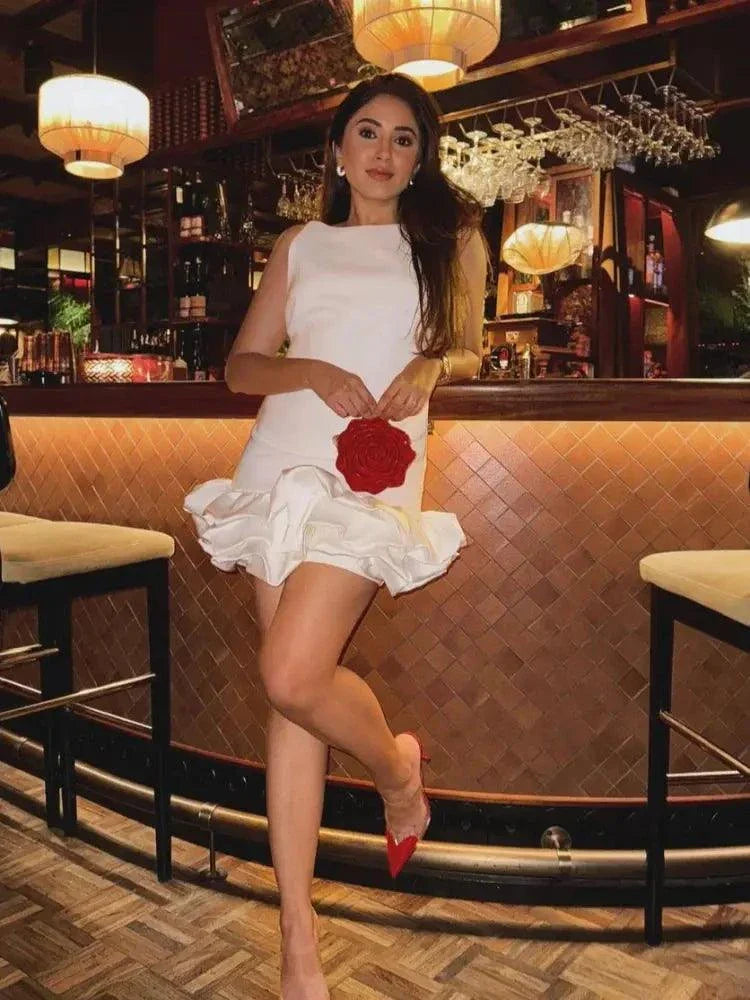 Elegant O-neck Layered Pleated Slim Fit Mini Dress - Venus Trendy Fashion Online