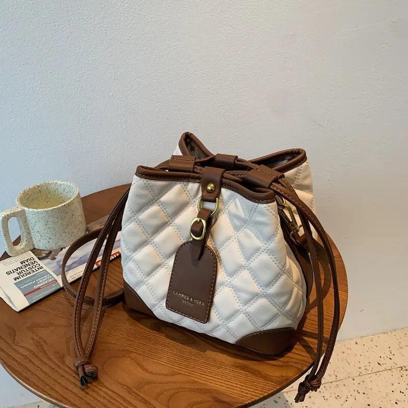 Embroidered Thread Bucket Bag - Venus Trendy Fashion Online