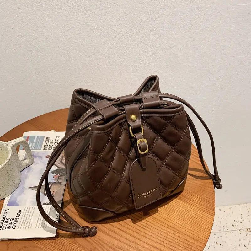Embroidered Thread Bucket Bag - Venus Trendy Fashion Online