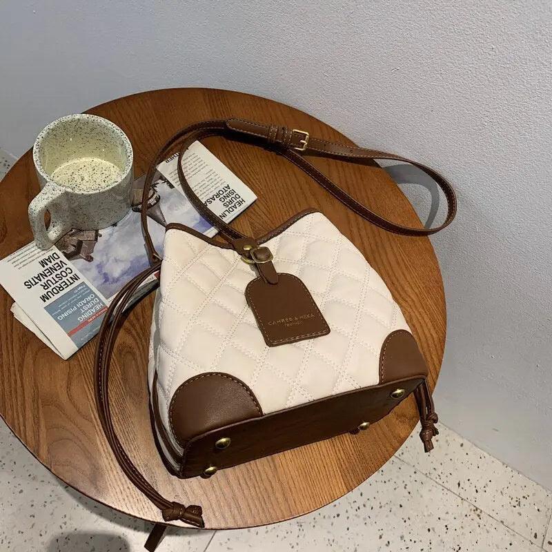 Embroidered Thread Bucket Bag - Venus Trendy Fashion Online