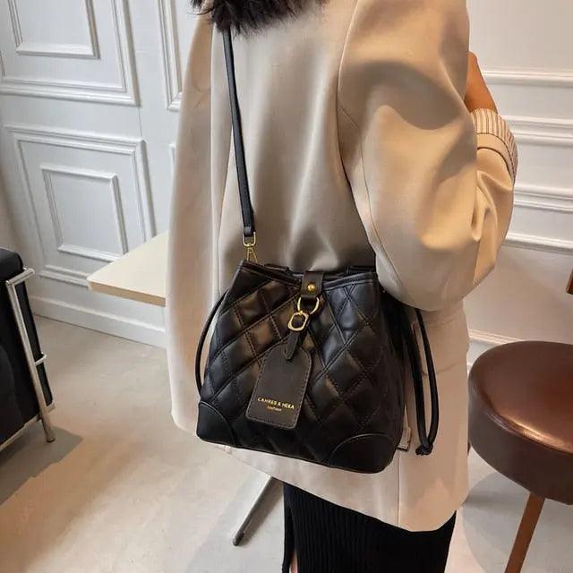 Embroidered Thread Bucket Bag - Venus Trendy Fashion Online
