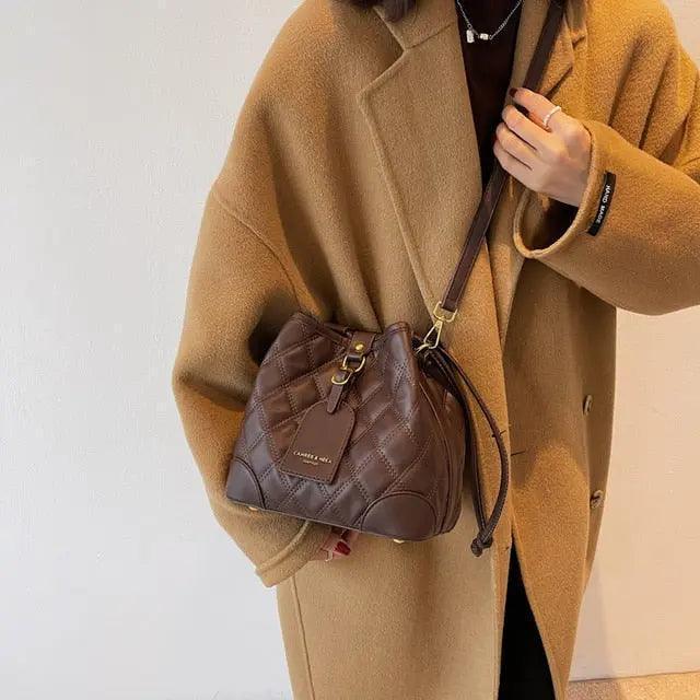 Embroidered Thread Bucket Bag - Venus Trendy Fashion Online