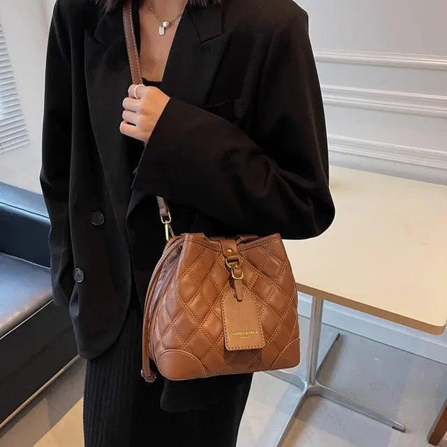 Embroidered Thread Bucket Bag - Venus Trendy Fashion Online