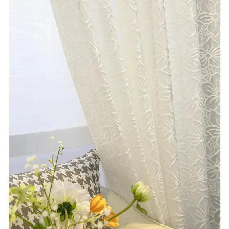 European Luxury White Tulle Sheer Curtains - Venus Trendy Fashion Online