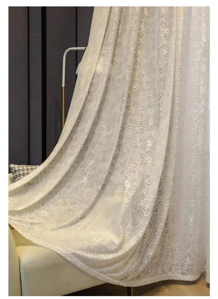 European Luxury White Tulle Sheer Curtains - Venus Trendy Fashion Online