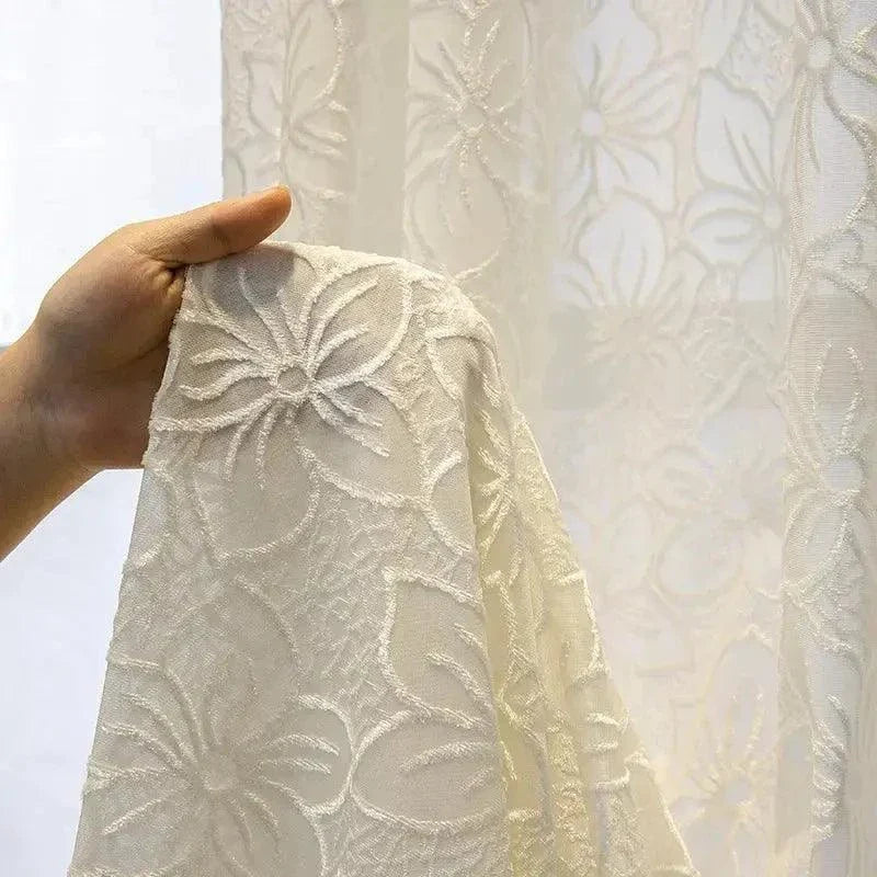European Luxury White Tulle Sheer Curtains - Venus Trendy Fashion Online