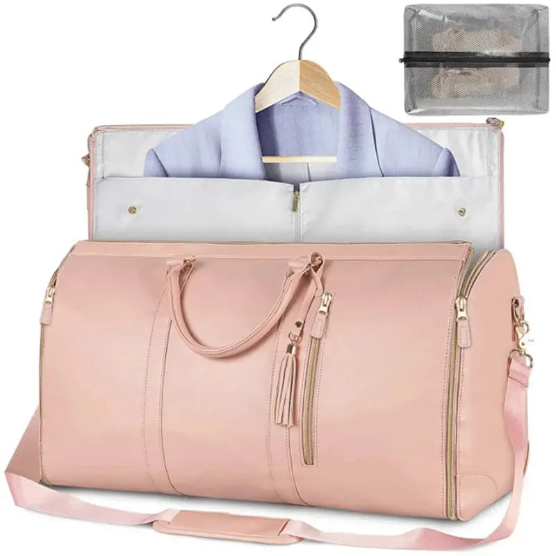 Fashion Large PU Folding Suit Storage Bag - Venus Trendy Fashion Online