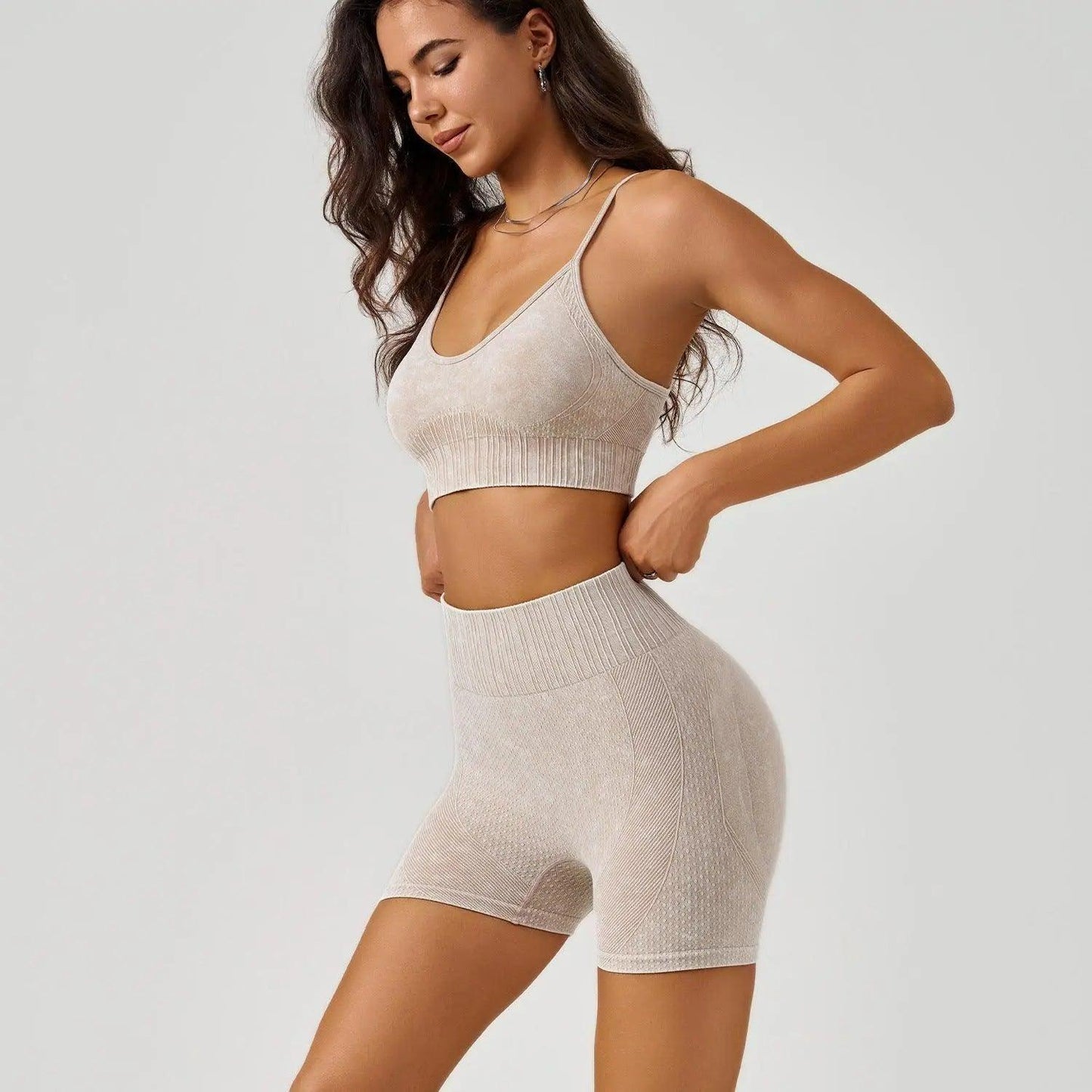 Frosted Exercise Yoga Clothes Suit - Venus Trendy Fashion Online