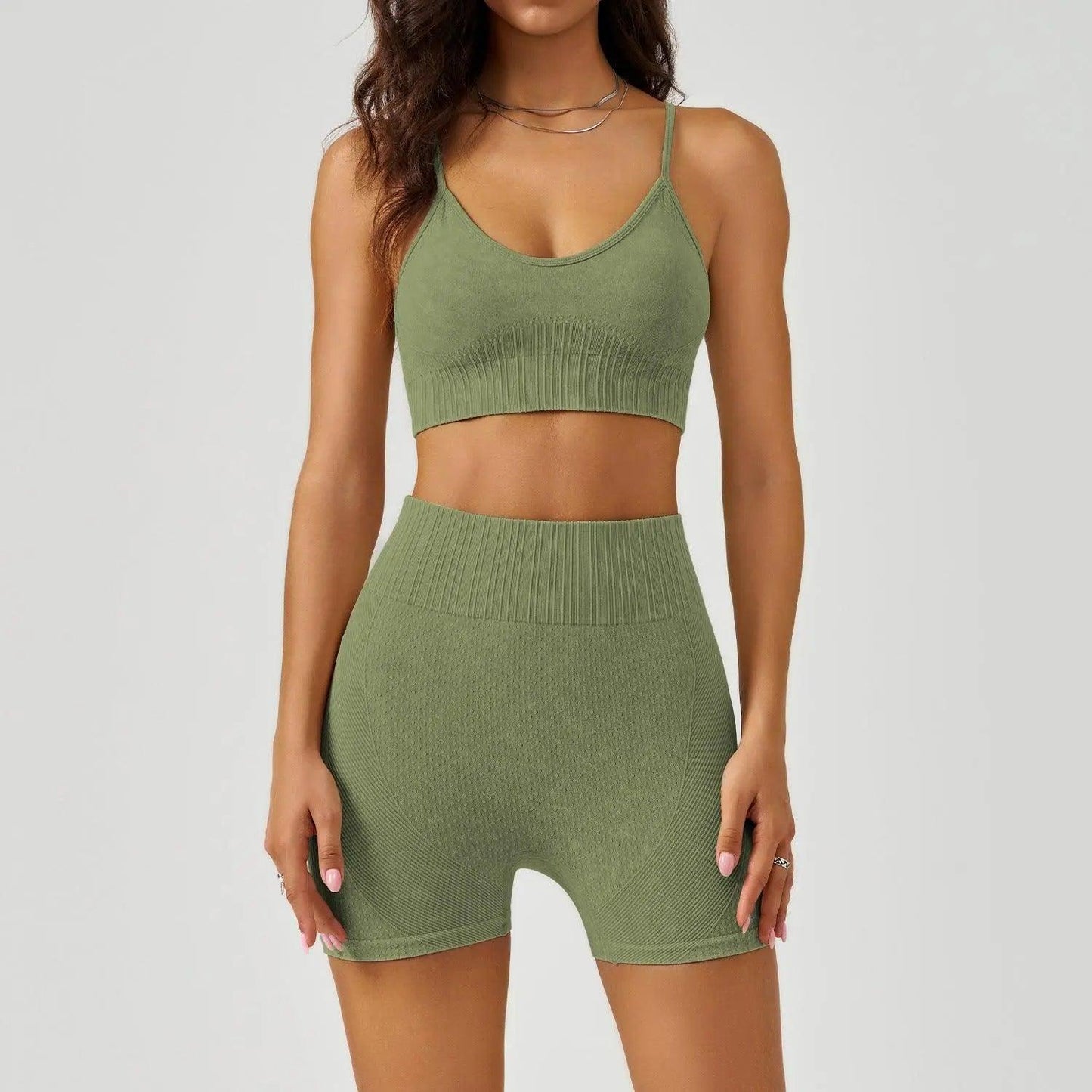 Frosted Exercise Yoga Clothes Suit - Venus Trendy Fashion Online
